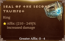 Seal of the Second Trumpet [ ⭐️ Affix: HIGH ROLL] Reckoning SC