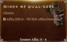 Might of Qual-Kehk [ ⭐️ Affix: HIGH ROLL] Reckoning SC