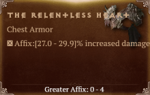The Relentless Heart [ ⭐️ Affix: HIGH ROLL] Reckoning SC
