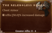 The Relentless Heart [ ⭐️ Affix: MAX ROLL] Reckoning SC