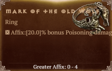 Mark of the Old Wolf [ ⭐️ Affix: MAX ROLL] Reckoning SC