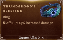Thundergod's Blessing [ ⭐️ Affix: MAX ROLL] Reckoning SC