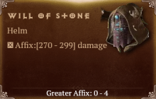 Will of Stone [ ⭐️ Affix: HIGH ROLL] Reckoning SC