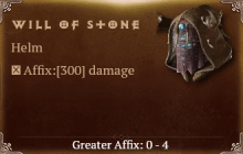 Will of Stone [ ⭐️ Affix: MAX ROLL] Reckoning SC