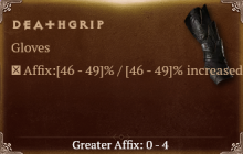 Deathgrip [ ⭐️ Affix: HIGH ROLL] Reckoning SC