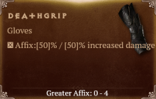 Deathgrip [ ⭐️ Affix: MAX ROLL] Reckoning SC