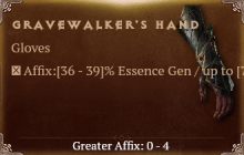 Gravewalker's Hand [ ⭐️ Affix: HIGH ROLL] Reckoning SC