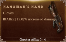 Hangman's Hand [ ⭐️ Affix: MAX ROLL] Reckoning SC