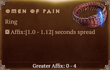 Omen of Pain [ ⭐️ Affix: HIGH ROLL] Reckoning SC