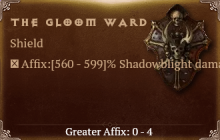 The Gloom Ward [ ⭐️ Affix: HIGH ROLL] Reckoning SC