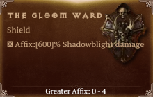 The Gloom Ward [ ⭐️ Affix: MAX ROLL] Reckoning SC