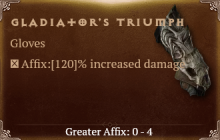 Gladiator's Triumph [ ⭐️ Affix: MAX ROLL] Reckoning SC