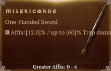 Misericorde [ ⭐️ Affix: MAX ROLL] Reckoning SC