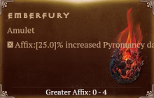 Emberfury [ ⭐️ Affix: MAX ROLL] Reckoning SC