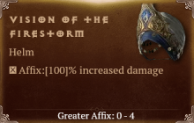 Vision of the Firestorm [ ⭐️ Affix: MAX ROLL] Reckoning SC