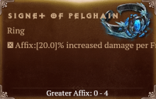 Signet of Pelghain [ ⭐️ Affix: MAX ROLL] Reckoning SC