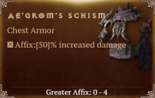 Ae'grom's Schism [ ⭐️ Affix: MAX ROLL] Reckoning SC
