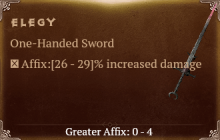 Elegy [ ⭐️ Affix: HIGH ROLL] Reckoning SC