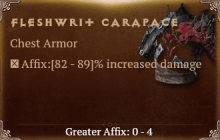 Fleshwrit Carapace [ ⭐️ Affix: HIGH ROLL] Reckoning SC