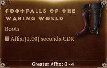 Footfalls of the Waning World [ ⭐️ Affix: MAX ROLL] Reckoning SC