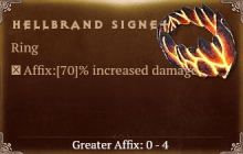 Hellbrand Signet [ ⭐️ Affix: MAX ROLL] Reckoning SC