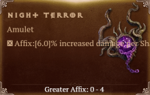 Night Terror [ ⭐️ Affix: MAX ROLL] Reckoning SC
