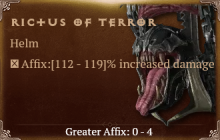Rictus of Terror [ ⭐️ Affix: HIGH ROLL] Reckoning SC