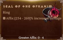 Seal of the Ophanim [ ⭐️ Affix: HIGH ROLL] Reckoning SC