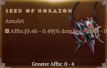 Seed of Horazon [ ⭐️ Affix: HIGH ROLL] Reckoning SC