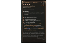Wildheart Hunger [Max Unique | ⭐️ 4 Greater | Boots | Druid]