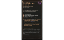 Airidah's Inexorable Will [Max Unique | ⭐️ 4 Greater | Ring | Druid]