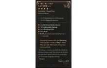 Ring of the Ravenous [Max Unique | ⭐️ 4 Greater | Ring | Barbarian]