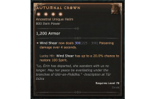 Autumnal Crown [Max Unique | ⭐️ 4 Greater | Helm | Druid]