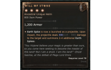 Will of Stone [Max Unique | ⭐️ 4 Greater | Helm | Druid]