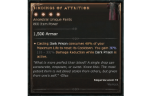 Bindings of Attrition [Max Unique | ⭐️ 4 Greater | Pants | Warlock]