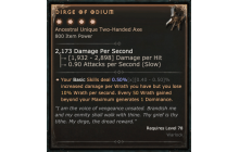 Dirge of Odium [Max Unique | ⭐️ 4 Greater | Two-Handed Axe | Warlock]