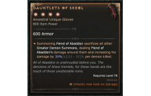 Gauntlets of Sheol [Max Unique | ⭐️ 4 Greater | Gloves | Warlock]
