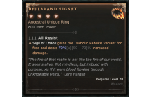 Hellbrand Signet [Max Unique | ⭐️ 4 Greater | Ring | Warlock]