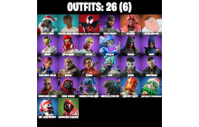 UNIQUE - Spiderman (Miles Morales), Holiday Boxy [26 Skins, 36 Axes, 22 Emotes, Solid Snake, 23 Gliders and MORE!]