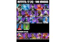 UNIQUE - Throwback Axe, Polar Peely [17 Skins, 100 Vbucks, 37 Axes, 29 Emotes, Sing Along, 25 Gliders and MORE!]