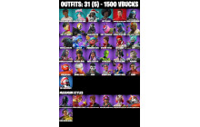 UNIQUE - Chaos Director, Shadow Blade Hope  [31 Skins, 1500 Vbucks, 37 Axes, 23 Emotes, Andy Fangerson, 21 Gliders and MORE!]