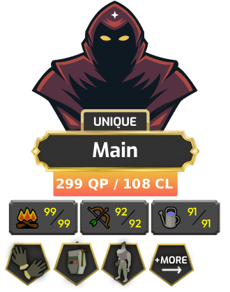 Main | TTL: 1904 | CL: 108 | QP: 299 [B Gloves, Ava's, MM2, MM1, DS2, Torso, SOTE, Mithril Gloves, MA1 & MA2 + MORE!]