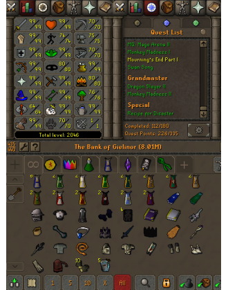 Main | Staker | TTL: 2046 | CL: 126 | QP: 226 [Max Combat, Max Melee, Avernic Defender, Fire Cape, B Gloves, Rigour + MORE!]