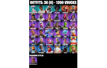 UNIQUE - Flex On 'Em, Aura [36 Skins, 1200 Vbucks, 38 Axes, 26 Emotes, 26 Gliders and MORE!]