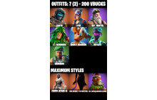 UNIQUE - Lynx  [7 Skins, 200 Vbucks, 7 Axes, 11 Emotes, 10 Gliders and MORE!]