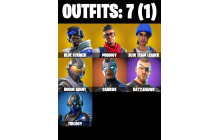 UNIQUE - Hot Marat , Blue Team Leader [7 Skins, 3 Axes, 8 Emotes, 7 Gliders and MORE!]