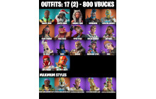 UNIQUE - Khaby Lame, Ashoka Tano  [17 Skins, 800 Vbucks, 27 Axes, 22 Emotes, 26 Gliders and MORE!]
