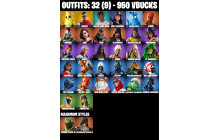 UNIQUE - Peely  [32 Skins, 950 Vbucks, 64 Axes, 56 Emotes, 63 Gliders and MORE!]