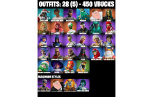 UNIQUE - Backlash, Poseidon  [28 Skins, 450 Vbucks, 53 Axes, 40 Emotes, 44 Gliders and MORE!]