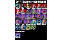 UNIQUE - Holiday Boxy, Winterfest Bushranger [28 Skins, 600 Vbucks, 44 Axes, 29 Emotes, 40 Gliders and MORE!]